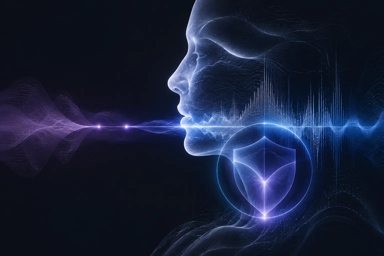 An anonymous profile formed by acoustic waves and a verification shield